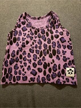 Mini Rodini Purple Leopard Print Tank Top